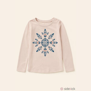 CAT & Jack casual play light pink graphic design shirt long sleeves Girl 4 T